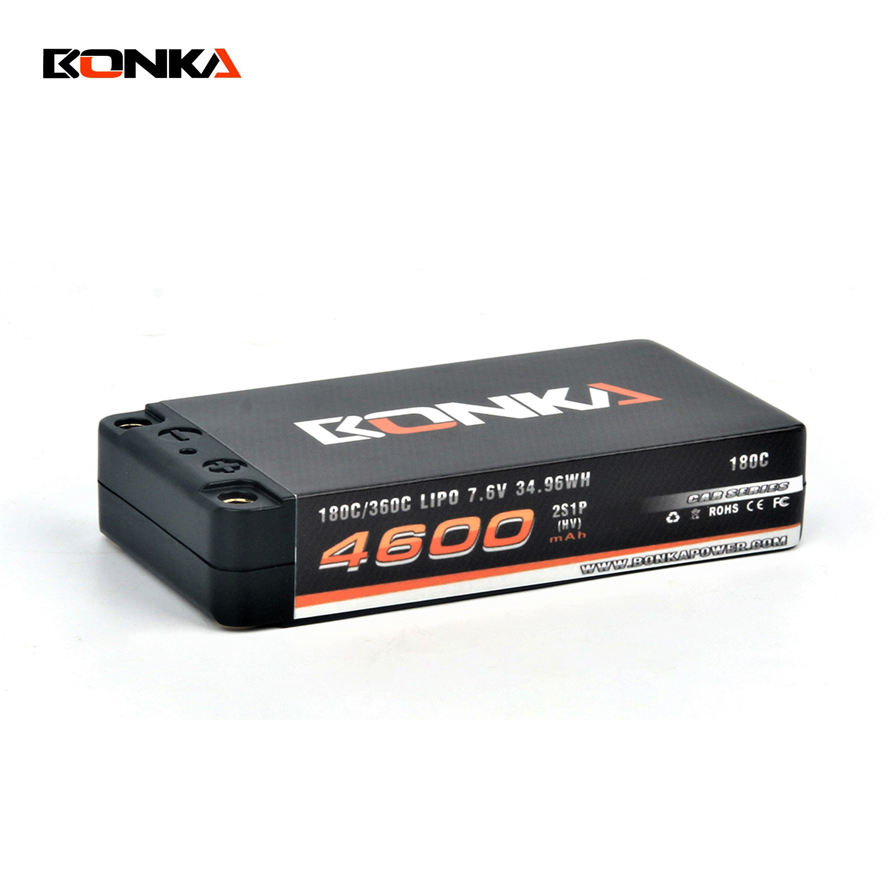 BONKA 4600mAh 180C 2S 7.6V HV Shorty Pack for RC Car